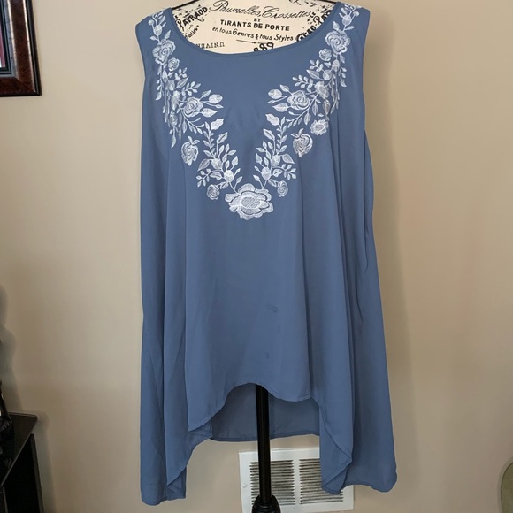 Torrid Grayish-Blue Blouse - Picture 1 of 2